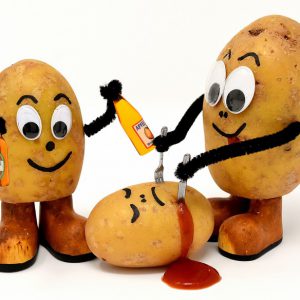 Potatoes eating potatoes