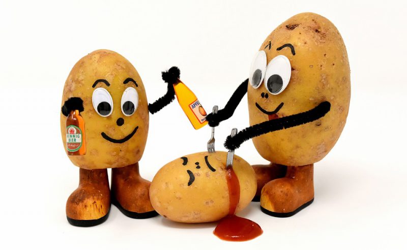Potatoes eating potatoes
