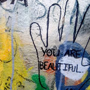 Compliment graphit on a wall