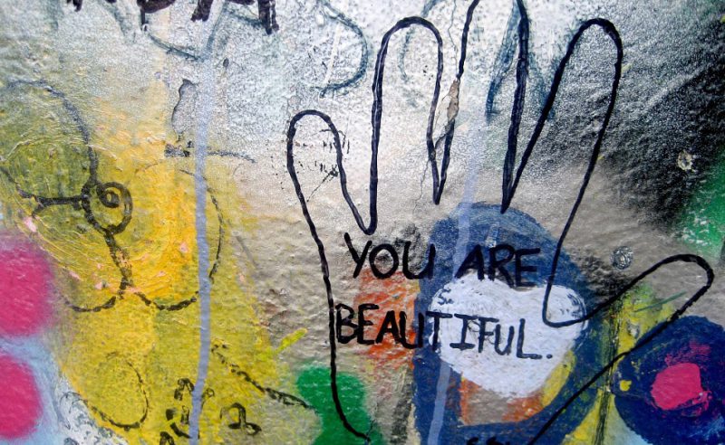 Compliment graphit on a wall