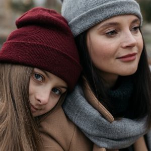 Stepmother and stepdaughter posing