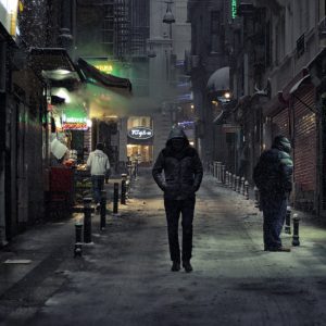 Unfamilliar people and strangers on the street