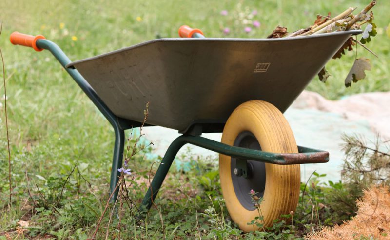 Empty wheelbarrows