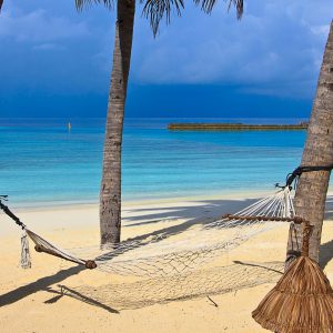 Hammock on a tropical beach