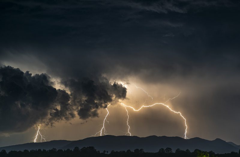 Lightning in a distance