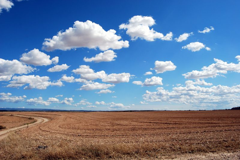 Sky above fields