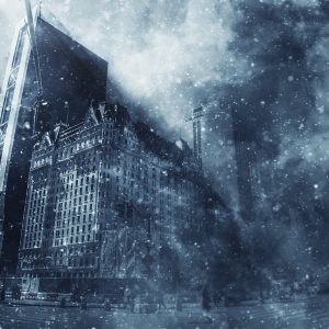 A blizzard in the city