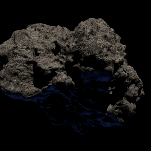 Meteor flying through space