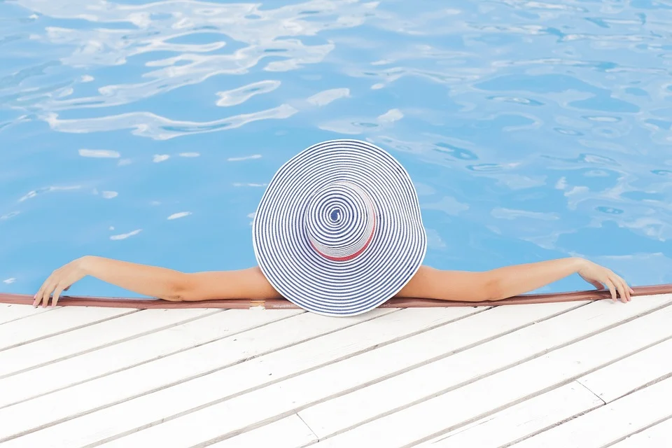 Girl in a pool