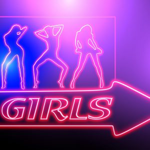 Strip bar neon sign