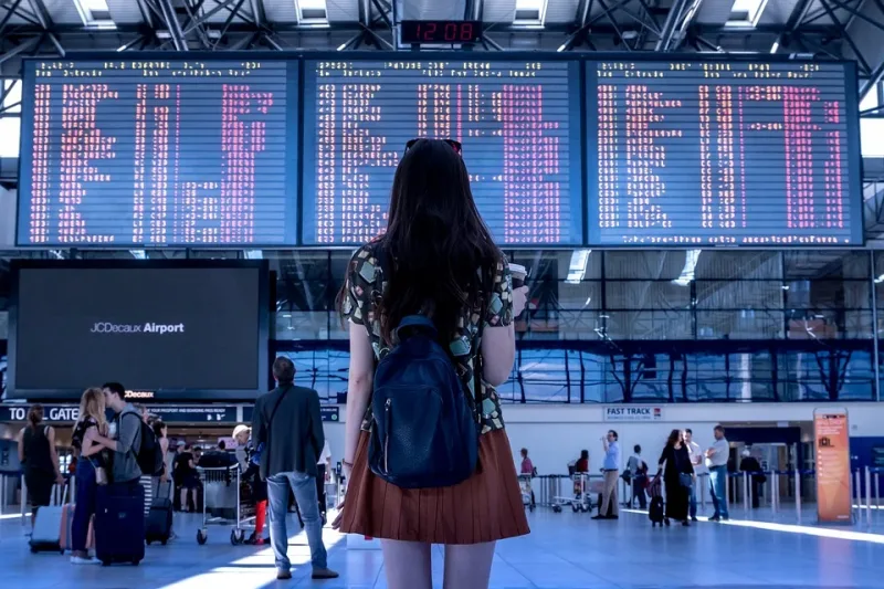 Girl on a airport