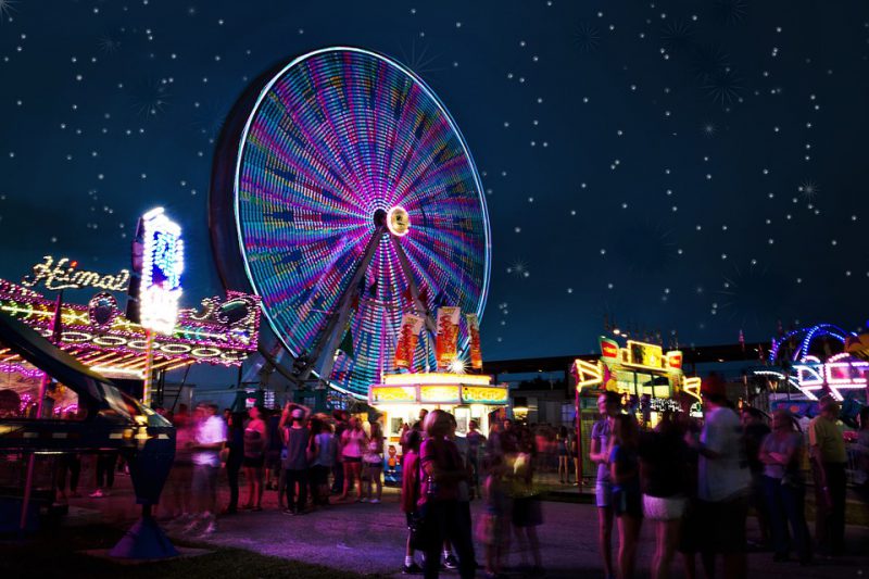 Night lights of the fair