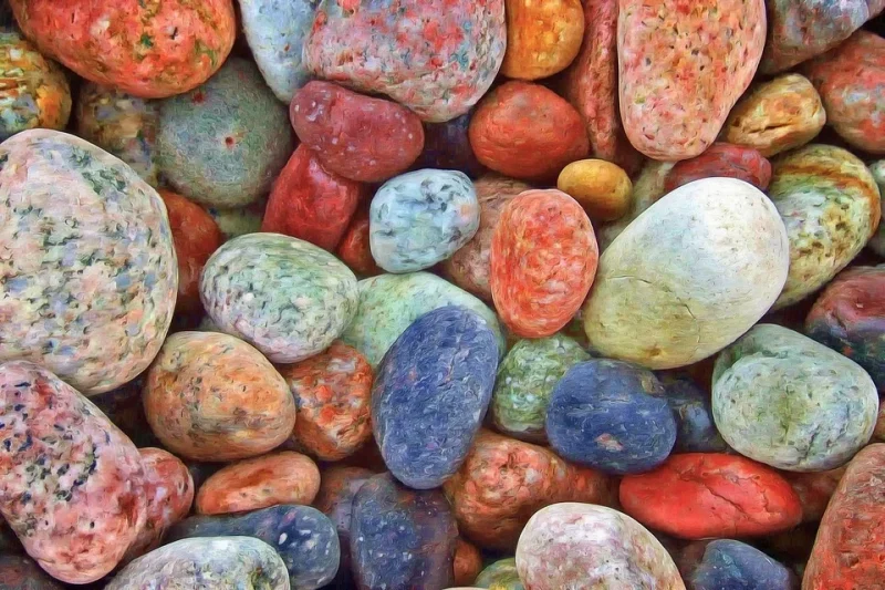 Colored stones