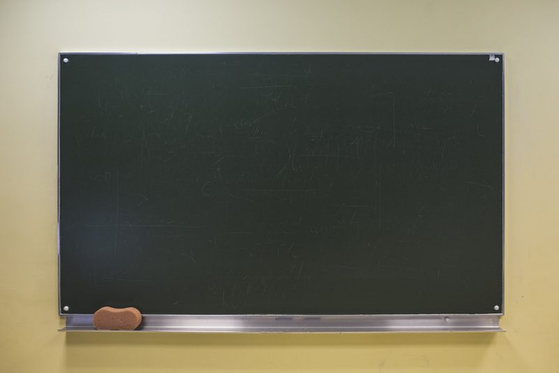 School blackboard on the wall