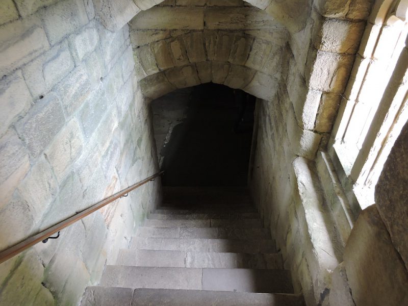 A staircase leading to the basement