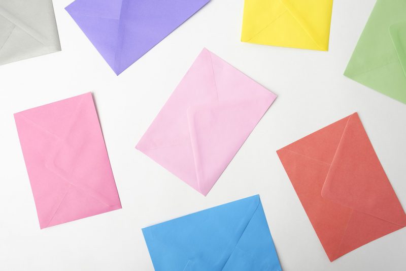 Multicolored envelopes
