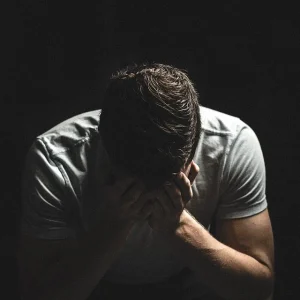 A picture of a sad man