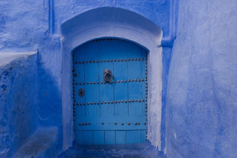 Old blue door