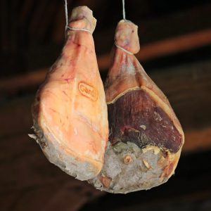 Hanging ham drying