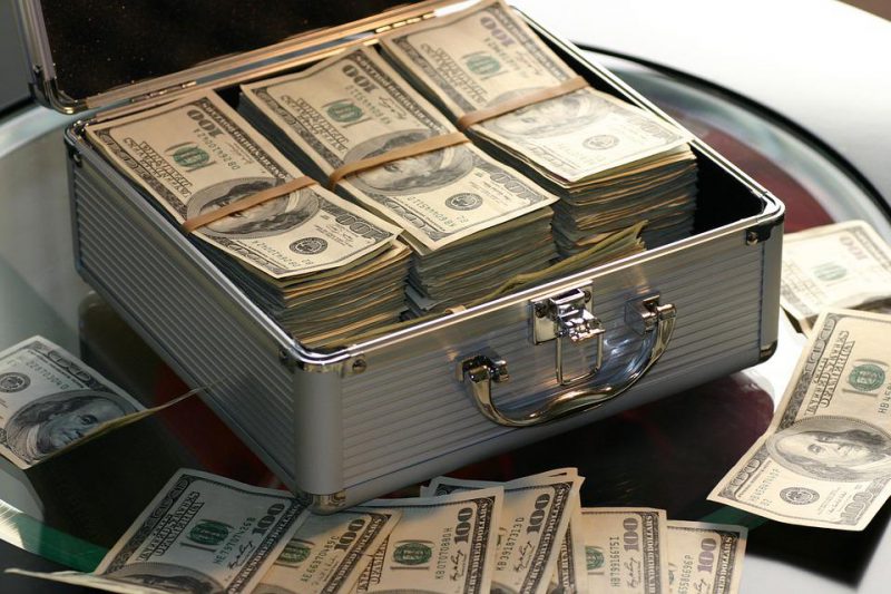 A briefcase full of money