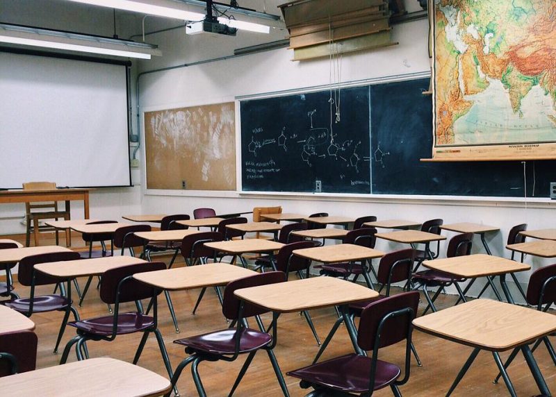 Empty school classroom