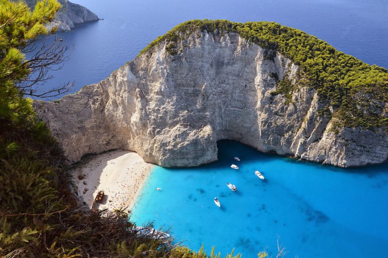 Navajo beach and bay in Greece