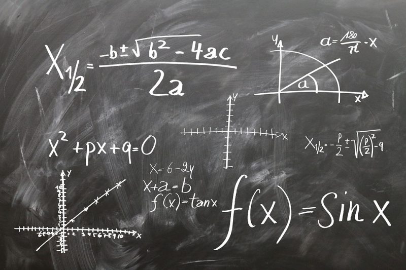 Written calculations on a board