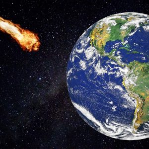 Red hot comet in collision whit planet Earth