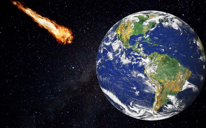 Red hot comet in collision whit planet Earth