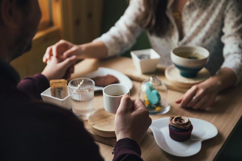 Man and woman on a date