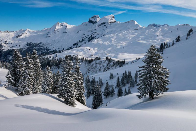 Mountains in the winter season