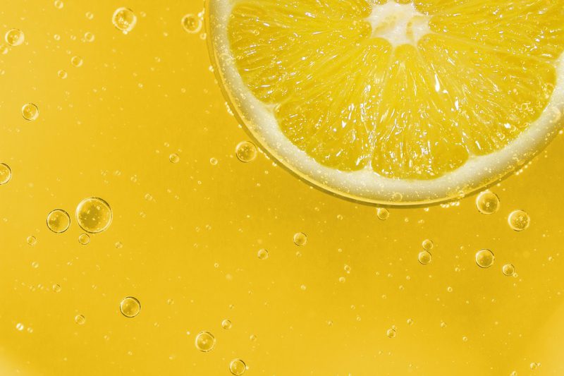 Yellow lemon juice