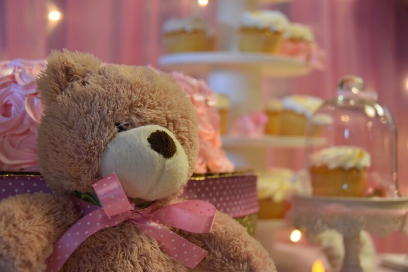 Teddybär-Geschenk für Babyparty